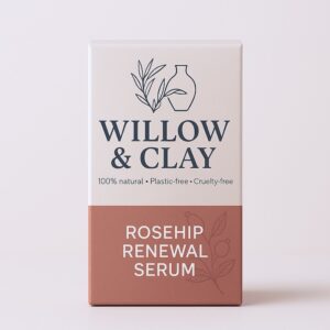 Sample product photo of a box of Rosehip Renewal Serum.