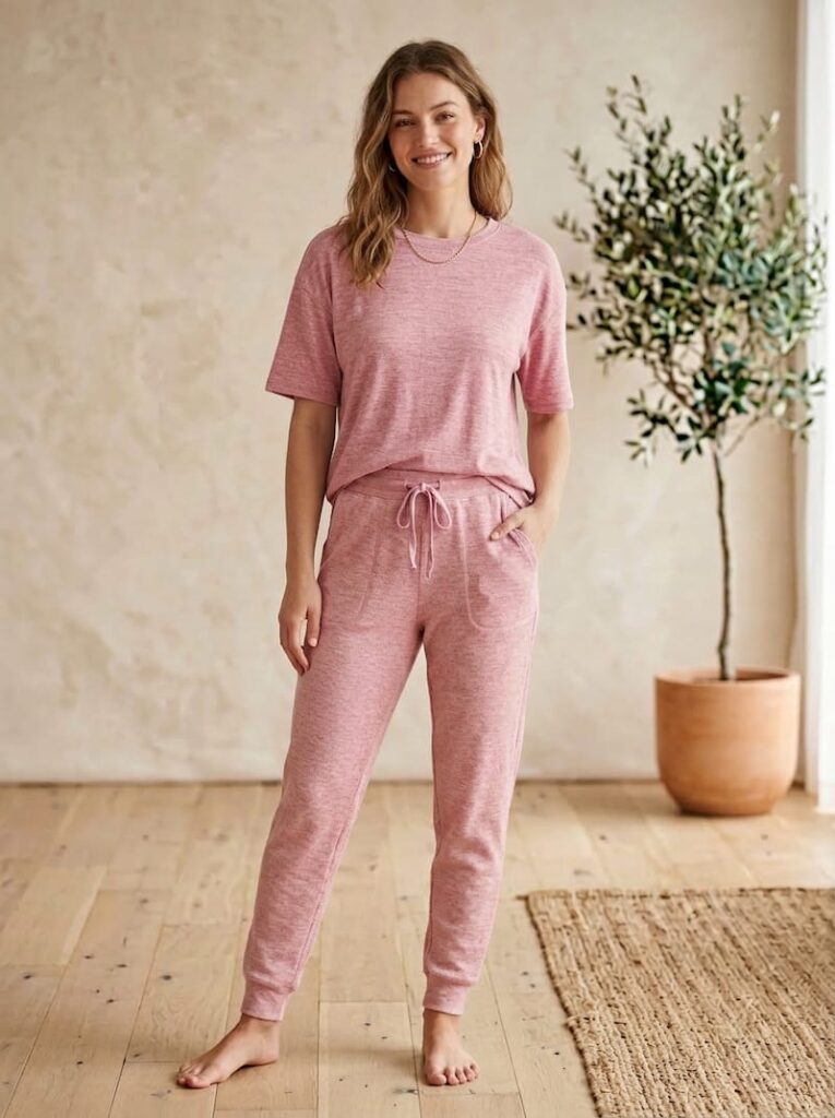 Waffle Knit Lounge Set