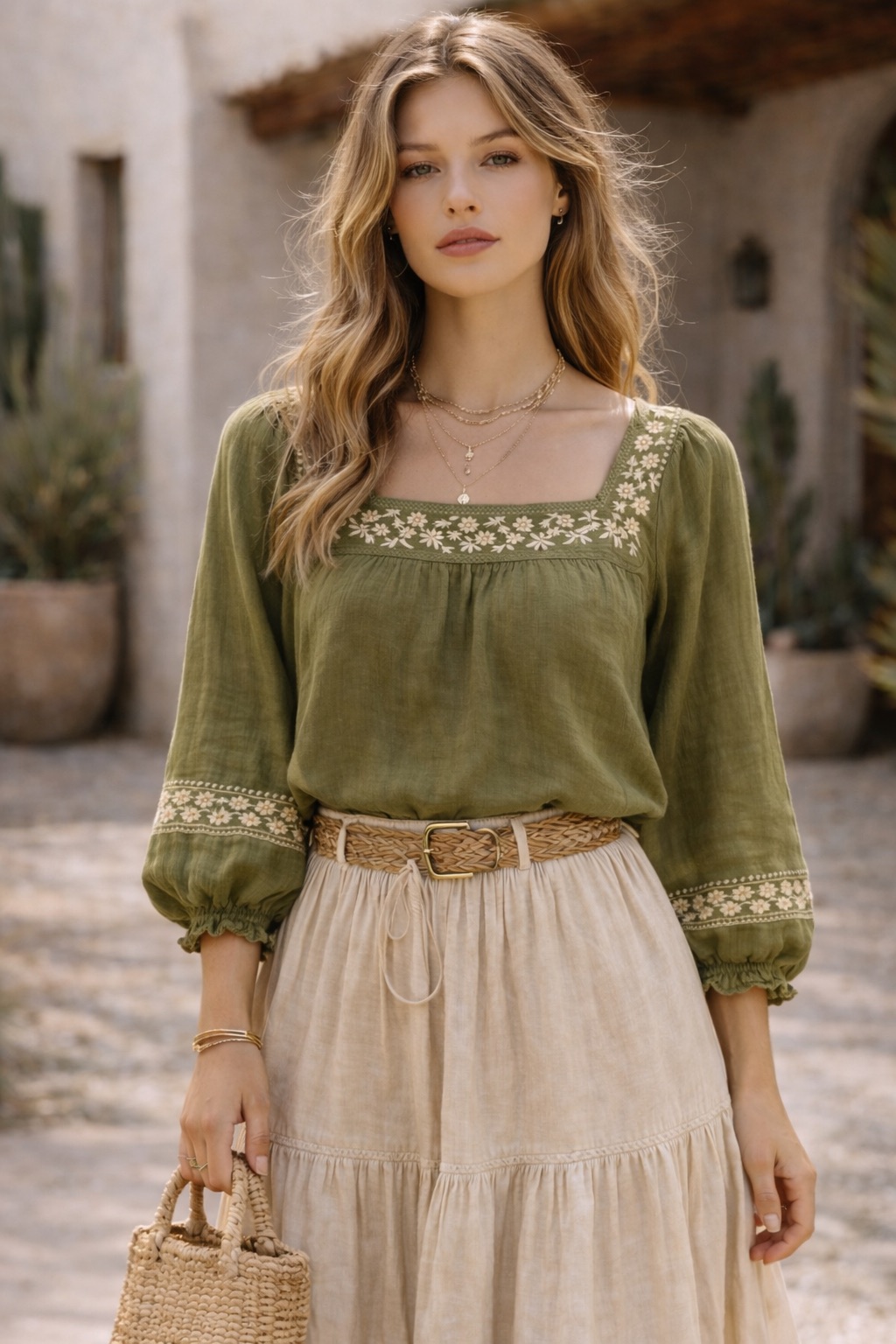 Madeline Square-Neck Top - Image 1