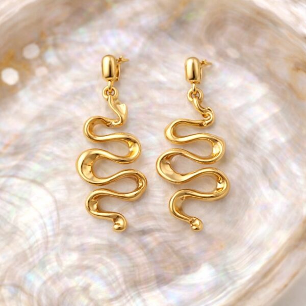 Fluid Wave Earrings - Image 2
