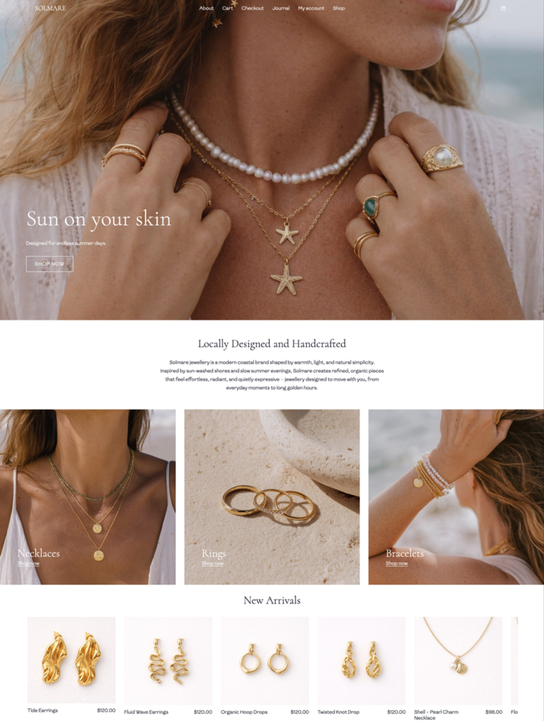 Screenshot of Solmare WordPress theme.