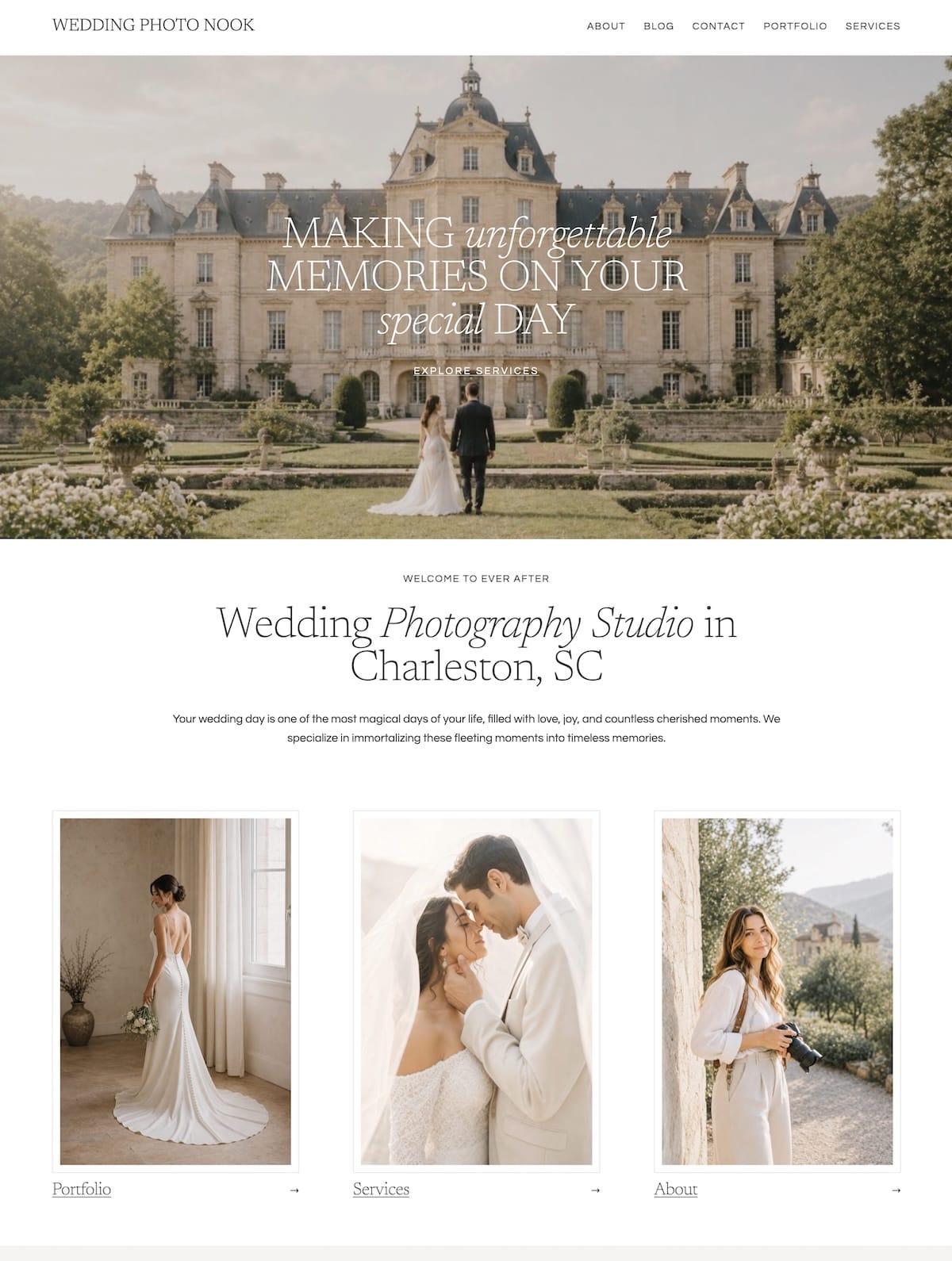 Wedding Photography Nook
